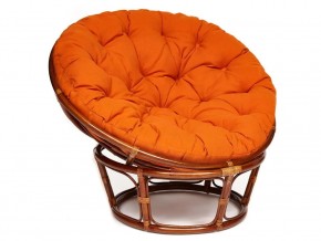 Кресло Papasan 23/01 W с подушкой Pecan, ткань Оранжевый в Троицке - troick.mebel74.com | фото