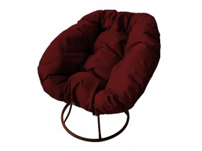Кресло Пончик без ротанга бордовая подушка в Троицке - troick.mebel74.com | фото