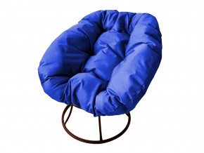 Кресло Пончик без ротанга синяя подушка в Троицке - troick.mebel74.com | фото