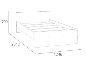 Кровать 1200 НМ 011.53-02 Симпл Дуб Сонома в Троицке - troick.mebel74.com | фото 2