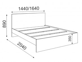 Кровать 1400 Осло модуль 4 в Троицке - troick.mebel74.com | фото 2