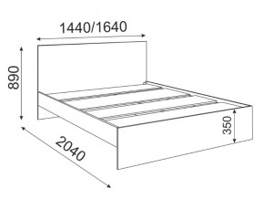 Кровать 1400 Осло модуль 4 с ящиками Дуб золото в Троицке - troick.mebel74.com | фото 2