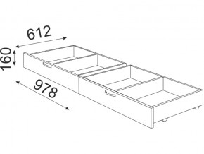 Кровать 1400 Осло модуль 4 с ящиками Дуб золото в Троицке - troick.mebel74.com | фото 3