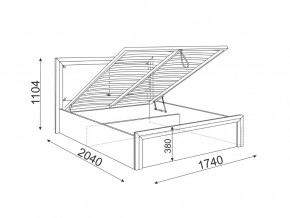 Кровать 1600 подъемная с мягкой частью Глэдис М32 в Троицке - troick.mebel74.com | фото 2