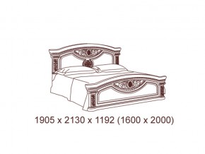 Кровать 2-х спальная 1600*2000 с ортопедом в Троицке - troick.mebel74.com | фото