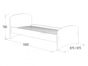 Кровать-4 одинарная 800*1900 венге в Троицке - troick.mebel74.com | фото 2