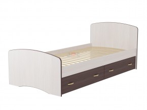 Кровать-6 одинарная с 2-мя ящиками 800*2000 ясень анкор в Троицке - troick.mebel74.com | фото 4