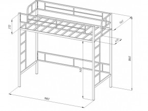 Кровать чердак Севилья 1-1 слоновая кость в Троицке - troick.mebel74.com | фото 2