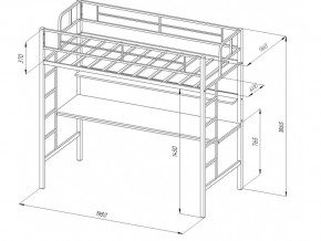 Кровать чердак Севилья 1 Черная в Троицке - troick.mebel74.com | фото 2