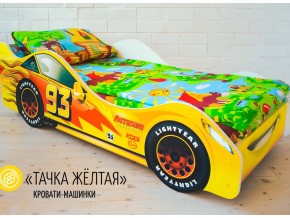 Кровать детская машина Тачка Желтая в Троицке - troick.mebel74.com | фото