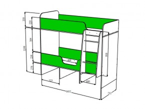 Кровать двухъярусная Малыш двойняшка белый в Троицке - troick.mebel74.com | фото 3