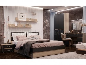 Кровать Ким 1400 Графит софт, сонома в Троицке - troick.mebel74.com | фото 2