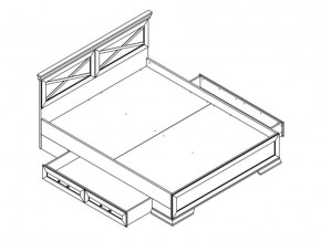 Кровать LOZ160х200 с ящиками Марсель ясень снежный в Троицке - troick.mebel74.com | фото 2