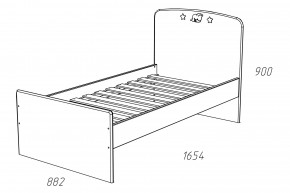 Кровать Лилу НМ 041.07 М Слоники в Троицке - troick.mebel74.com | фото 2