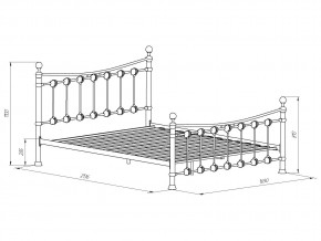 Кровать металлическая Эльда Белый/Золото в Троицке - troick.mebel74.com | фото 2