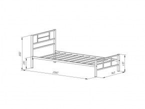 Кровать металлическая Кадис Слоновая кость в Троицке - troick.mebel74.com | фото 2