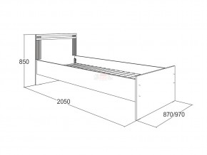 Кровать одинарная Ольга 18 900 в Троицке - troick.mebel74.com | фото 2