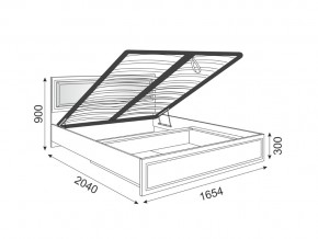 Кровать подъемная со спинкой Беатрис 11 Орех в Троицке - troick.mebel74.com | фото 2