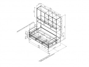 Кровать с антресолью Дельта Нэкст 21.04 белый в Троицке - troick.mebel74.com | фото 3