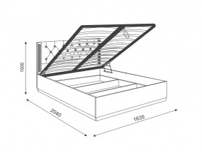 Кровать с подъемным механизмом М25 Тиффани в Троицке - troick.mebel74.com | фото 3