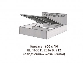 Кровать с подъёмный механизмом Диана 1600 в Троицке - troick.mebel74.com | фото 3