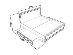 Кровать S320-LOZ/180 с выкатными тумбами Кентаки Белый в Троицке - troick.mebel74.com | фото 2