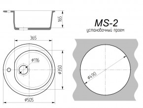 Кухонная мойка MS-2 в Троицке - troick.mebel74.com | фото 2