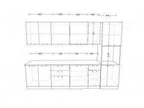 Кухонный гарнитур 16 Грецкий орех 3000 в Троицке - troick.mebel74.com | фото 2