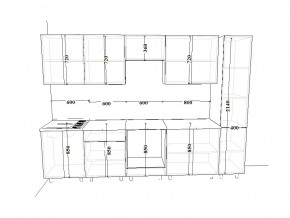Кухонный гарнитур 17 Белый Вегас 3000 мм в Троицке - troick.mebel74.com | фото 2