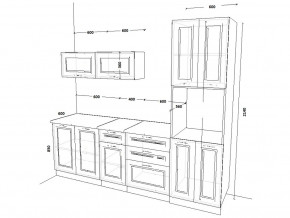 Кухонный гарнитур 3 Белый Вегас 2400 мм в Троицке - troick.mebel74.com | фото 2