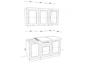 Кухонный гарнитур 4 Белый Вегас 1500 мм в Троицке - troick.mebel74.com | фото 2