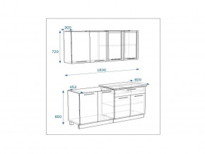 Кухонный гарнитур 5 Грецкий орех 1600 в Троицке - troick.mebel74.com | фото 2