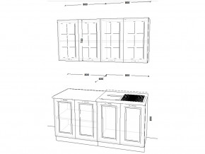 Кухонный гарнитур 6 Белый Вегас 1600 мм в Троицке - troick.mebel74.com | фото 2