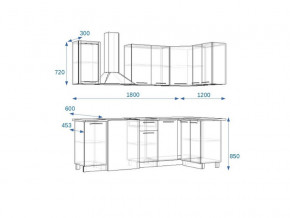 Кухонный гарнитур 6Р РоялВуд 1800*1200 мм в Троицке - troick.mebel74.com | фото 2