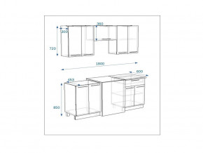 Кухонный гарнитур 7 Грецкий орех 1800 в Троицке - troick.mebel74.com | фото 2