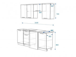 Кухонный гарнитур 8Р РоялВуд 2100 мм в Троицке - troick.mebel74.com | фото 2