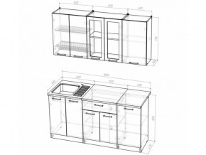 Кухонный гарнитур Алина стандарт 1600 мм в Троицке - troick.mebel74.com | фото 5