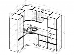 Кухонный гарнитур Амели оптима 1800х2400 мм в Троицке - troick.mebel74.com | фото 6