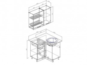 Кухонный гарнитур Антрацит 1000х1000 в Троицке - troick.mebel74.com | фото 3