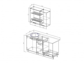 Кухонный гарнитур Антрацит 1600 в Троицке - troick.mebel74.com | фото 3