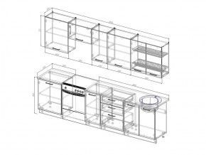 Кухонный гарнитур Антрацит 3000 в Троицке - troick.mebel74.com | фото 3