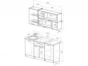 Кухонный гарнитур Антика стандарт 1600 мм в Троицке - troick.mebel74.com | фото 6