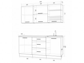 Кухонный гарнитур Флоренс Грин 1800 в Троицке - troick.mebel74.com | фото 3