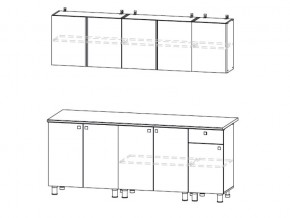 Кухонный гарнитур КГ 1 2000 Дуб Золотой в Троицке - troick.mebel74.com | фото 2