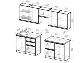 Кухонный гарнитур Лоретта мега 2500 мм в Троицке - troick.mebel74.com | фото 6