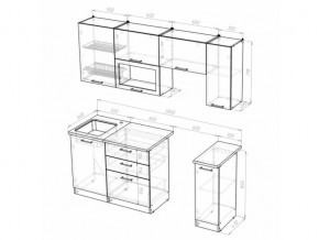 Кухонный гарнитур Лоретта ультра 2000 мм в Троицке - troick.mebel74.com | фото 6