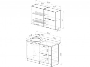 Кухонный гарнитур Лотос лайт 1200 мм в Троицке - troick.mebel74.com | фото 6