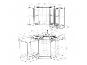 Кухонный гарнитур Лира литл 1500х1200 мм в Троицке - troick.mebel74.com | фото 4