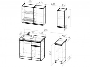 Кухонный гарнитур Ноктюрн лайт 1200 мм в Троицке - troick.mebel74.com | фото 3