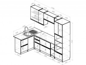 Кухонный гарнитур Ноктюрн мега прайм 1500х2700 мм в Троицке - troick.mebel74.com | фото 6